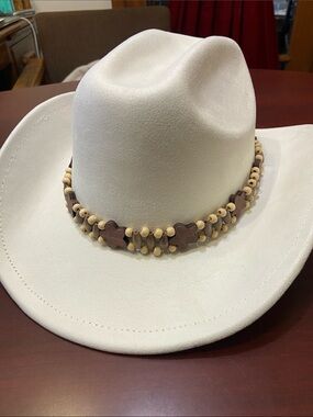 Cowboy Hat Beaded Band (adjustable tie)